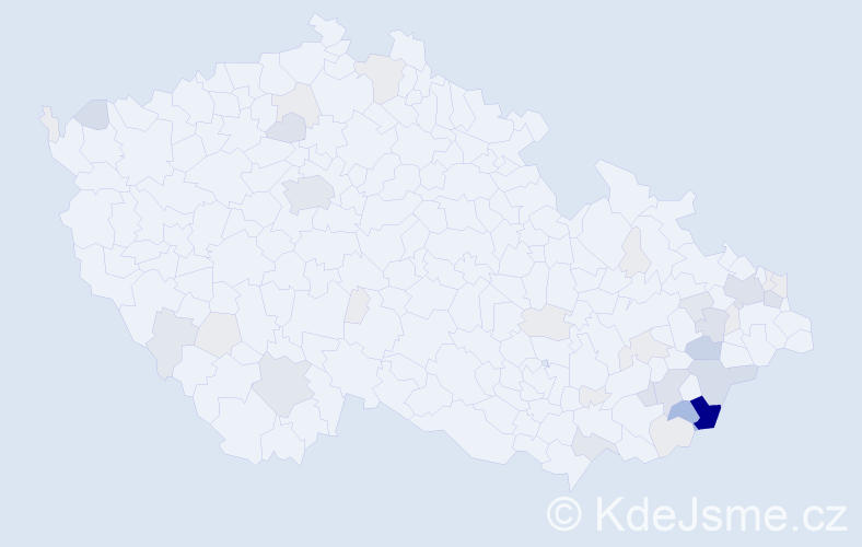 Příjmení: 'Lysáčková', počet výskytů 140 v celé ČR