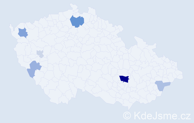 Příjmení: 'Škvarenina', počet výskytů 14 v celé ČR