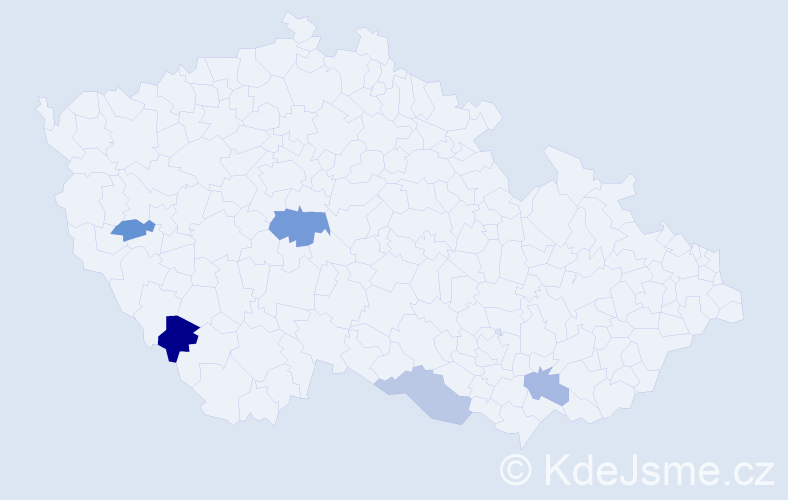 Příjmení: 'Reichart', počet výskytů 7 v celé ČR