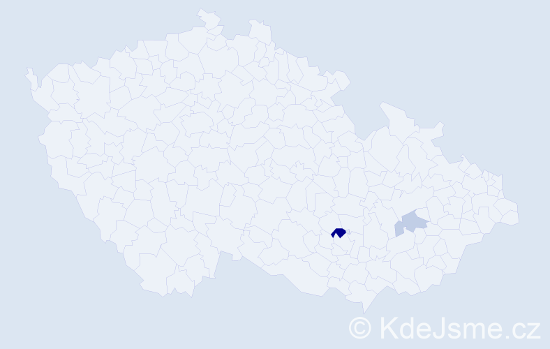 Příjmení: 'Kutlachová', počet výskytů 4 v celé ČR