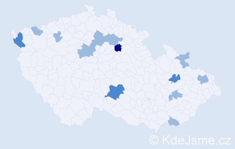 Příjmení: 'Arvay', počet výskytů 20 v celé ČR