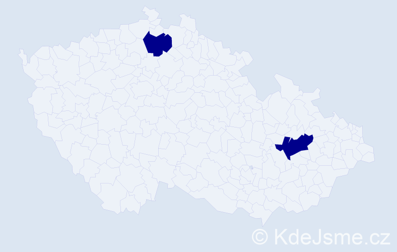 Příjmení: 'Kubolek', počet výskytů 2 v celé ČR