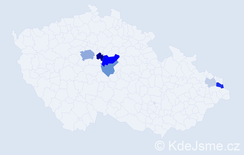 Příjmení: 'Severyn', počet výskytů 17 v celé ČR