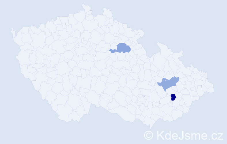 Příjmení: 'Ganbaatar', počet výskytů 3 v celé ČR