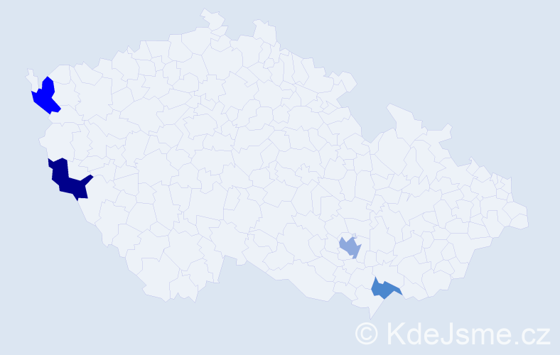 Příjmení: 'Moščak', počet výskytů 12 v celé ČR