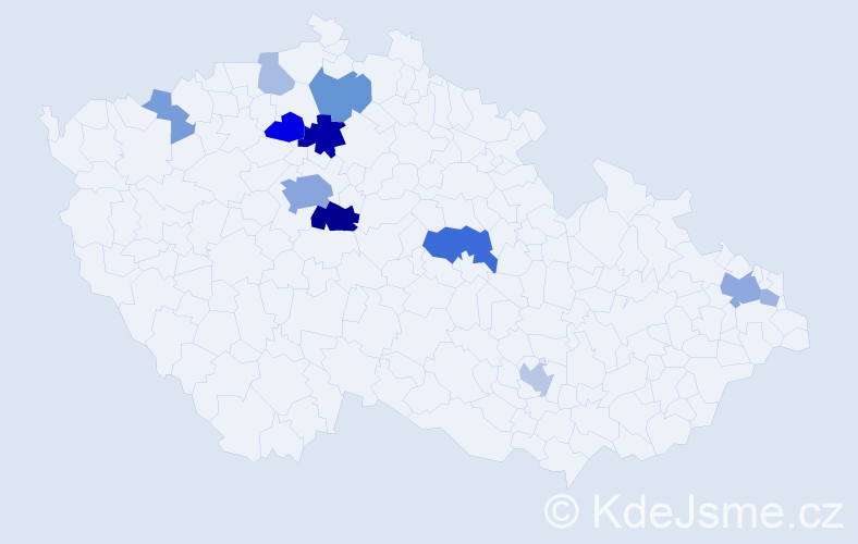 Příjmení: 'Kvis', počet výskytů 33 v celé ČR