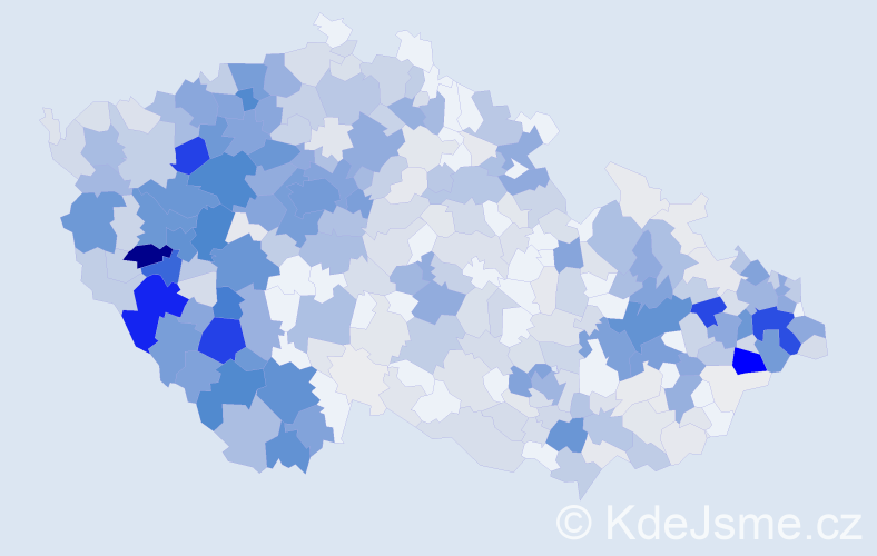 Příjmení: 'Majer', počet výskytů 2351 v celé ČR