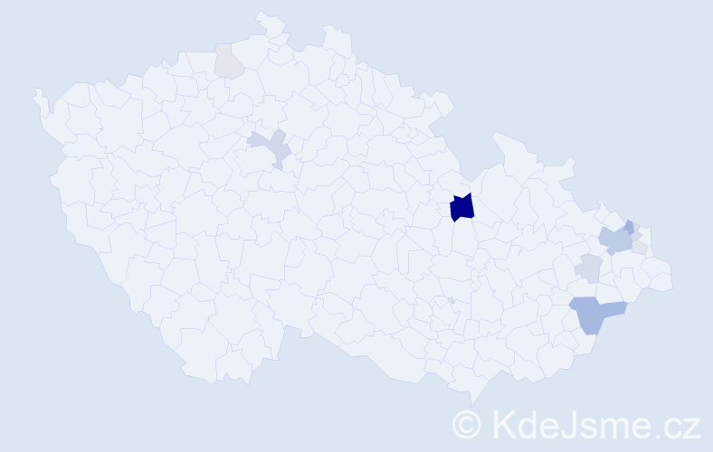 Příjmení: 'Vorek', počet výskytů 29 v celé ČR