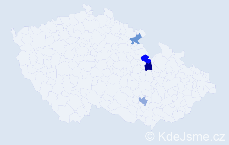 Příjmení: 'Witkowska', počet výskytů 5 v celé ČR