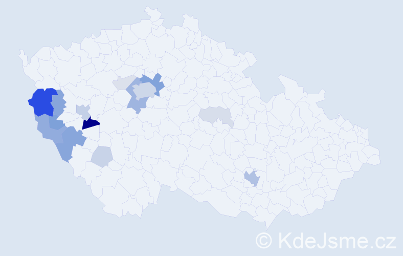 Příjmení: 'Raiser', počet výskytů 52 v celé ČR