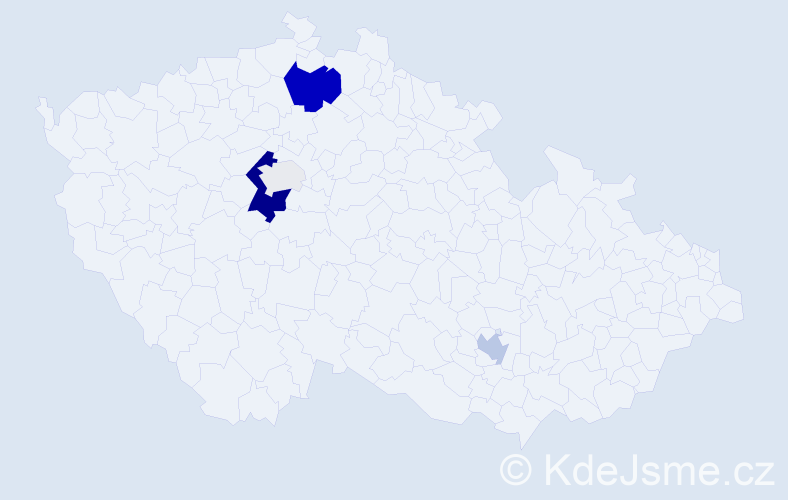 Příjmení: 'Chuchutová', počet výskytů 15 v celé ČR