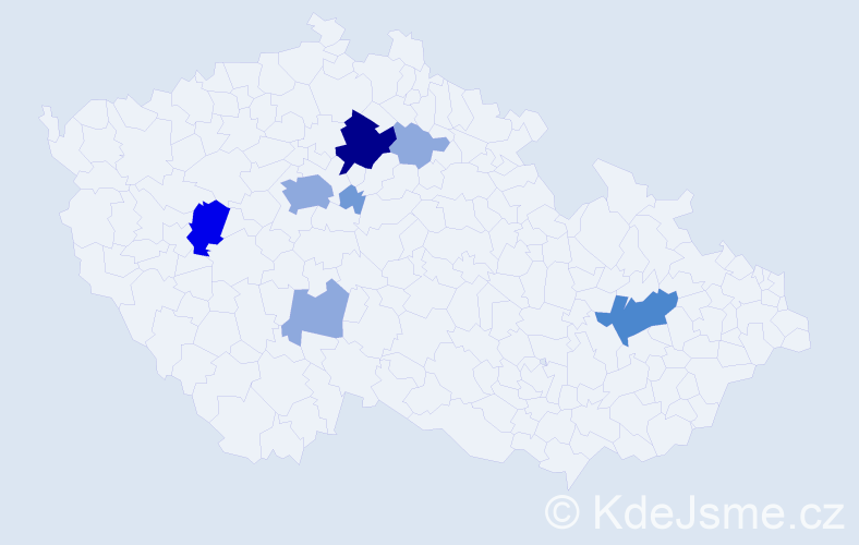 Příjmení: 'Mužová', počet výskytů 19 v celé ČR