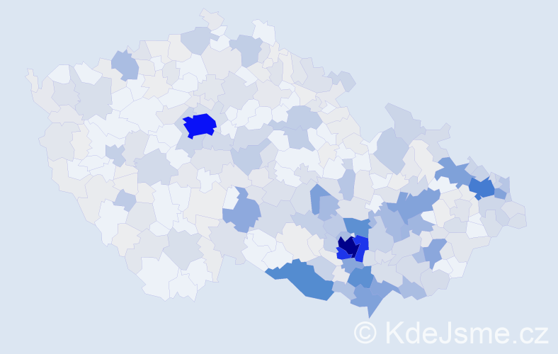Příjmení: 'Buchta', počet výskytů 1812 v celé ČR