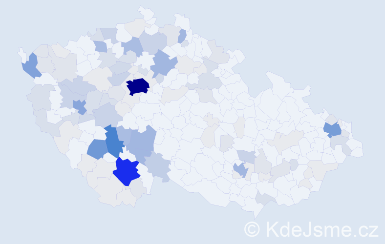 Příjmení: 'Rybák', počet výskytů 435 v celé ČR