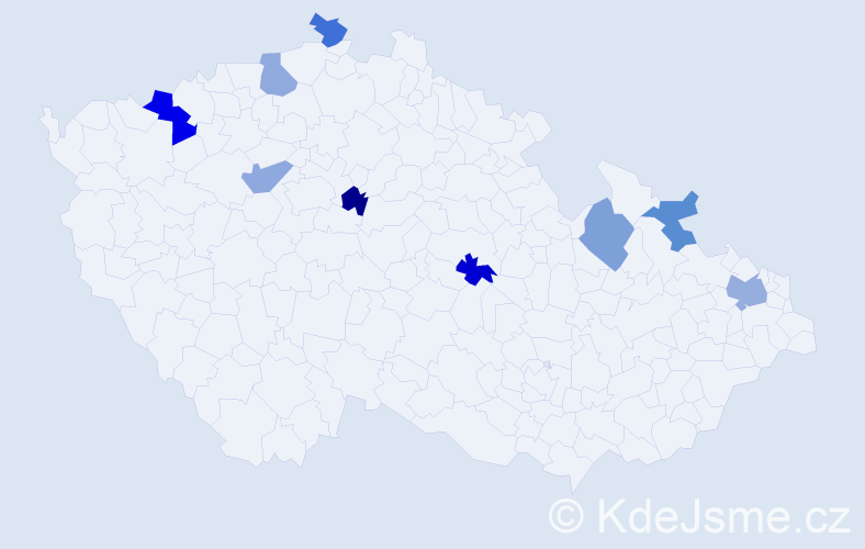 Příjmení: 'Corradiniová', počet výskytů 11 v celé ČR