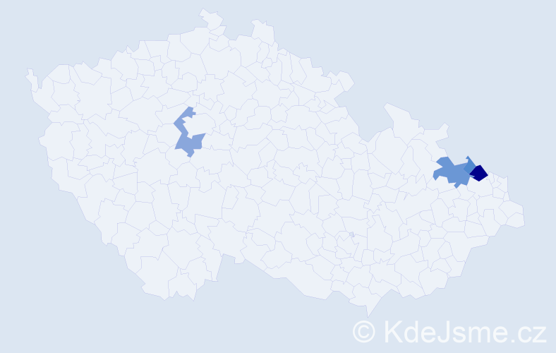 Příjmení: 'Sekaczková', počet výskytů 10 v celé ČR