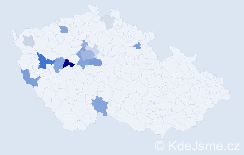Příjmení: 'Puchmertlová', počet výskytů 50 v celé ČR