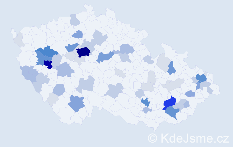 Příjmení: 'Chocholatá', počet výskytů 199 v celé ČR