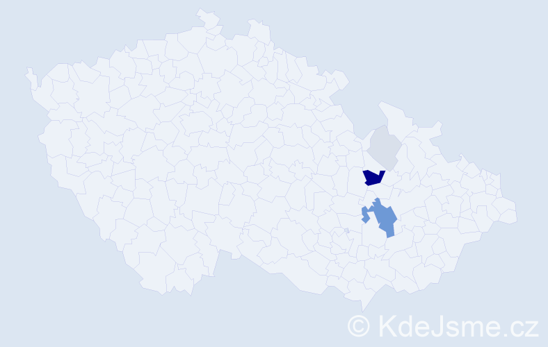 Příjmení: 'Sokele', počet výskytů 16 v celé ČR