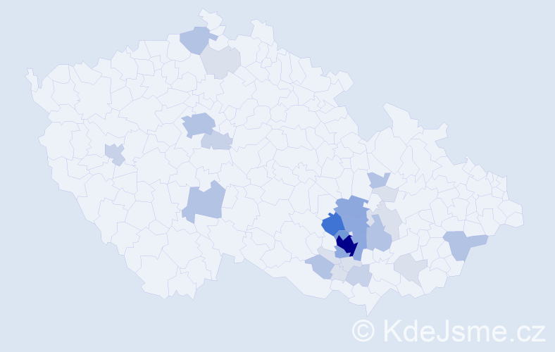 Příjmení: 'Plevač', počet výskytů 92 v celé ČR