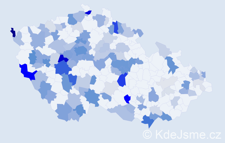 Příjmení: 'Wimmerová', počet výskytů 351 v celé ČR