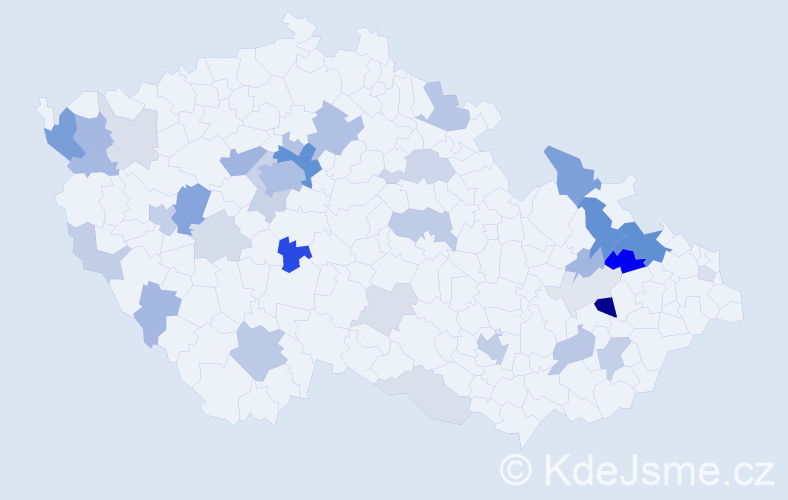 Příjmení: 'Kolb', počet výskytů 109 v celé ČR