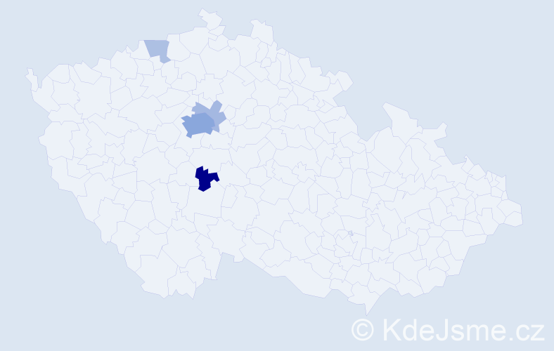 Příjmení: 'Kodiš', počet výskytů 15 v celé ČR