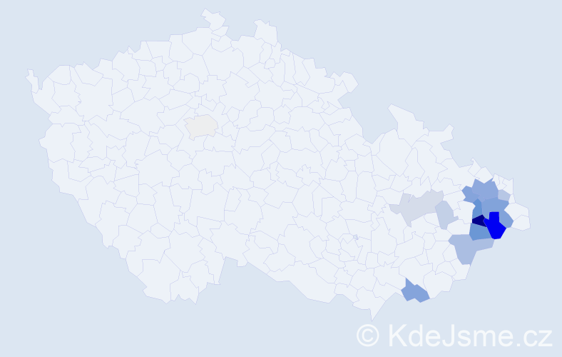 Příjmení: 'Knebel', počet výskytů 57 v celé ČR