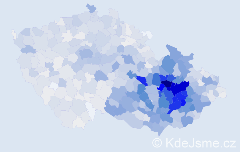 Příjmení: 'Navrátilová', počet výskytů 8554 v celé ČR