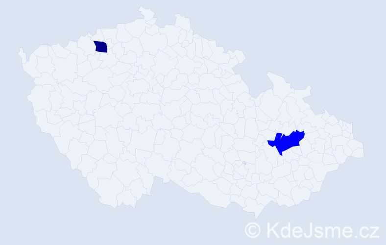 Příjmení: 'Chivers', počet výskytů 3 v celé ČR