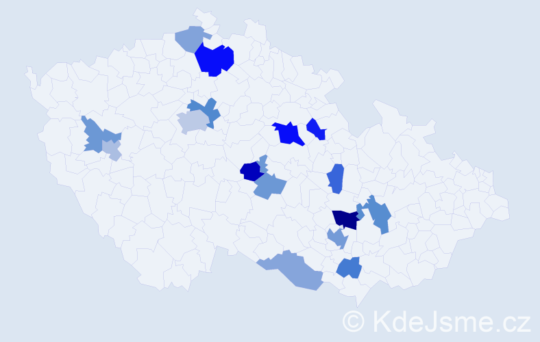Příjmení: 'Baatar', počet výskytů 31 v celé ČR
