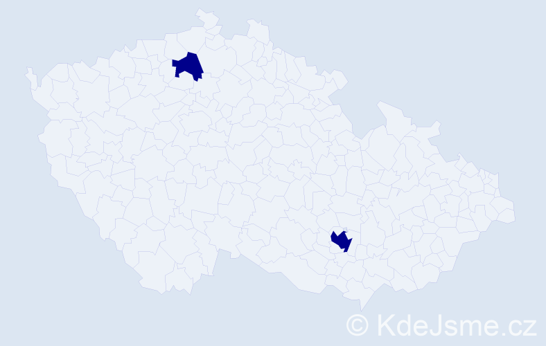 Příjmení: 'Dashpurev', počet výskytů 2 v celé ČR