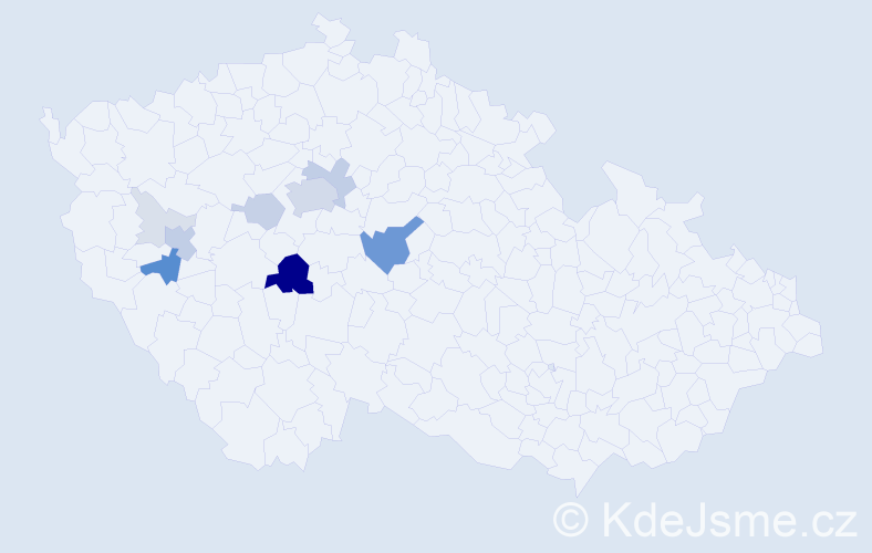 Příjmení: 'Votlučka', počet výskytů 48 v celé ČR