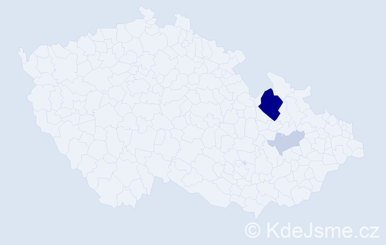 Příjmení: 'Kechrt', počet výskytů 8 v celé ČR