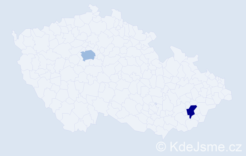 Příjmení: 'Muftič', počet výskytů 5 v celé ČR