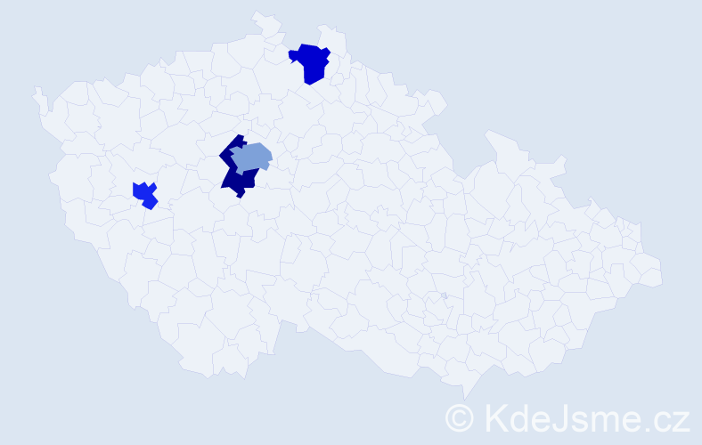 Příjmení: 'Kryshtal', počet výskytů 5 v celé ČR