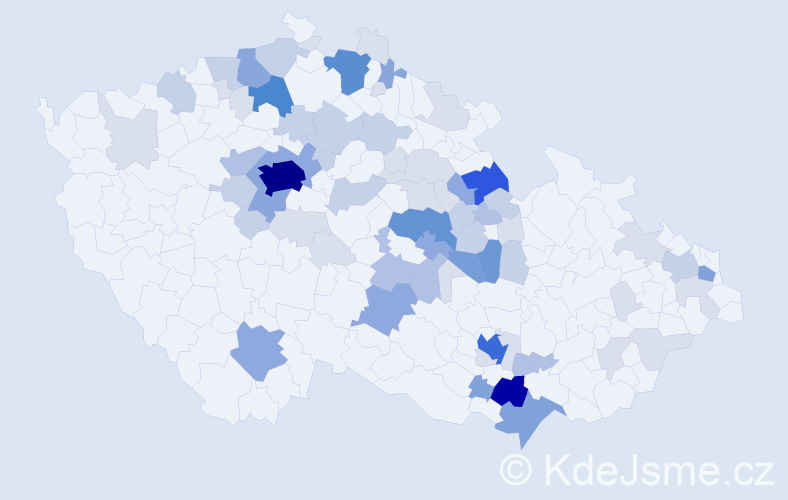 Příjmení: 'Korábová', počet výskytů 245 v celé ČR