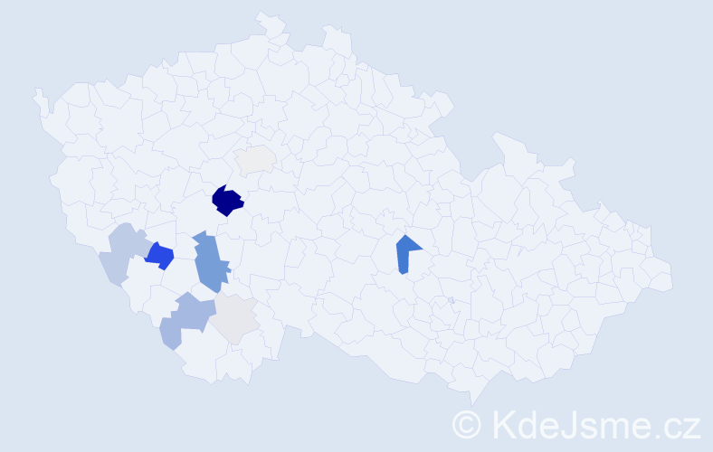 Příjmení: 'Handschuh', počet výskytů 28 v celé ČR