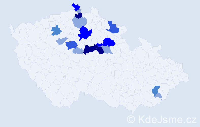 Příjmení: 'Skohoutil', počet výskytů 43 v celé ČR