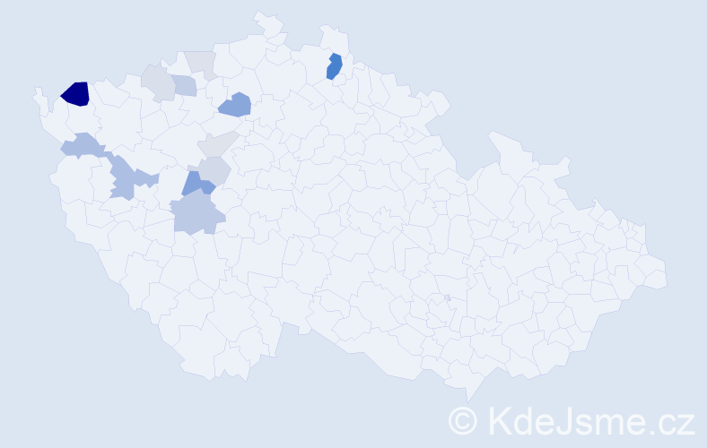Příjmení: 'Hubatá', počet výskytů 27 v celé ČR