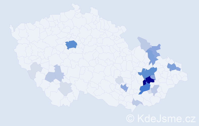 Příjmení: 'Koryčan', počet výskytů 84 v celé ČR
