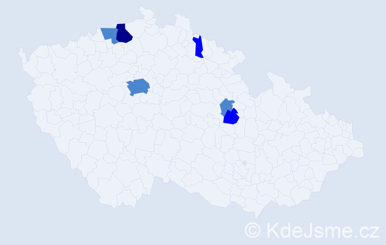 Příjmení: 'Skřiváčková', počet výskytů 10 v celé ČR