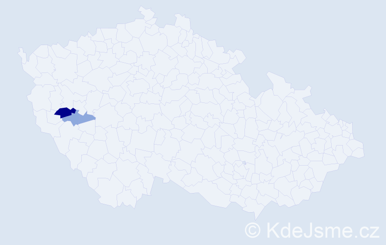 Příjmení: 'Ebelender', počet výskytů 8 v celé ČR