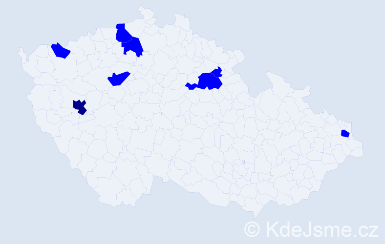 Příjmení: 'Lápková', počet výskytů 9 v celé ČR