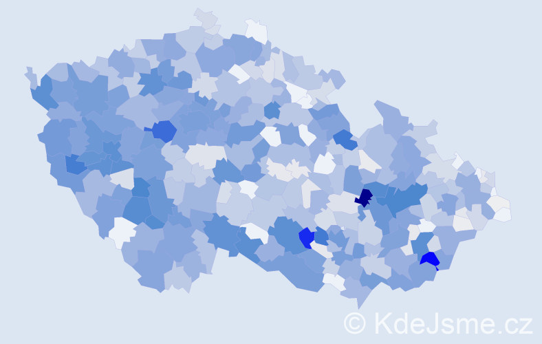 Příjmení: 'Vrba', počet výskytů 3534 v celé ČR