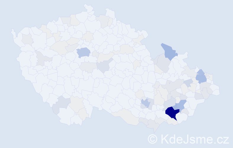 Příjmení: 'Lapčík', počet výskytů 350 v celé ČR
