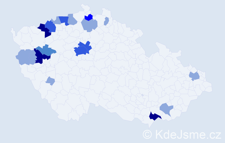 Příjmení: 'Fillinger', počet výskytů 42 v celé ČR