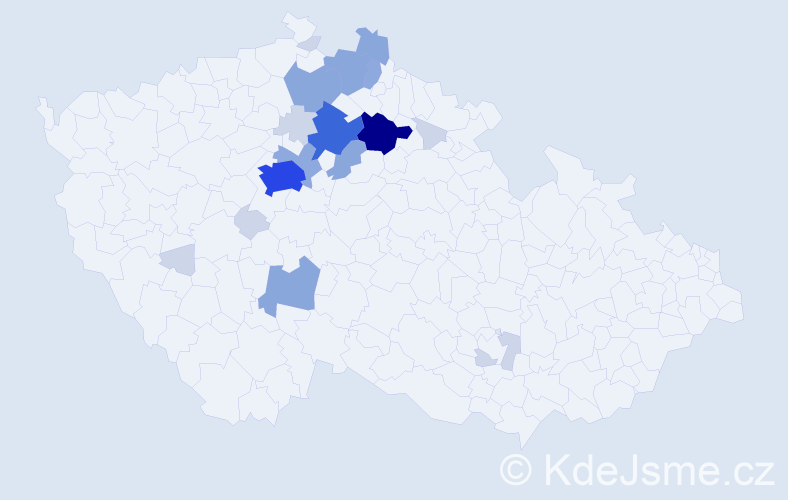 Příjmení: 'Heršálková', počet výskytů 56 v celé ČR