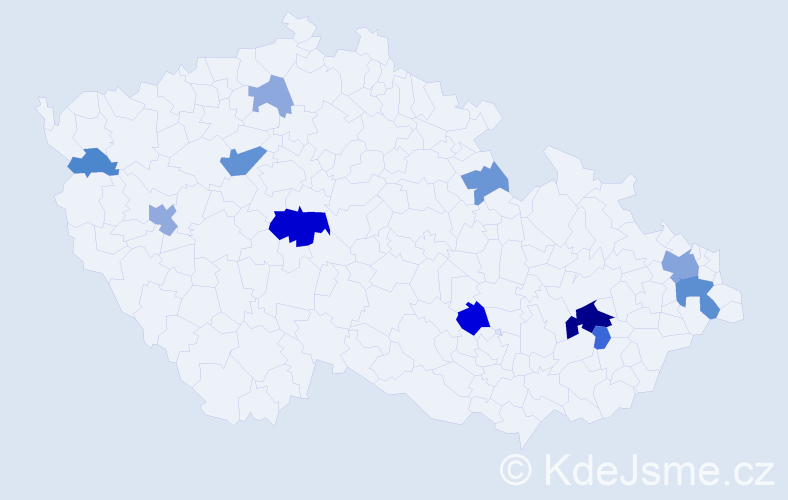 Příjmení: 'Sárkőzi', počet výskytů 28 v celé ČR