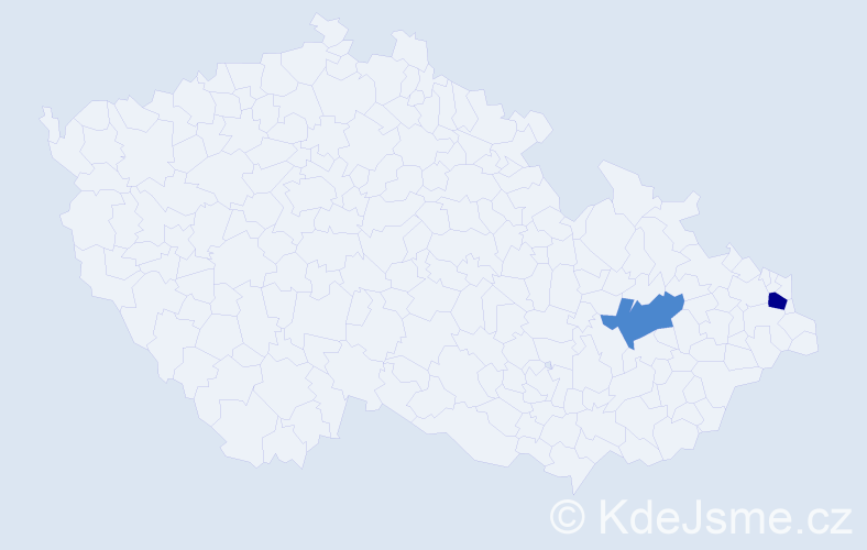 Příjmení: 'Siefert', počet výskytů 4 v celé ČR